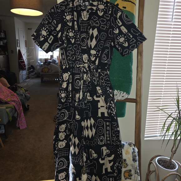 Lazy Oaf Black and White Graphic Jumpsuit - Picture 10 of 11